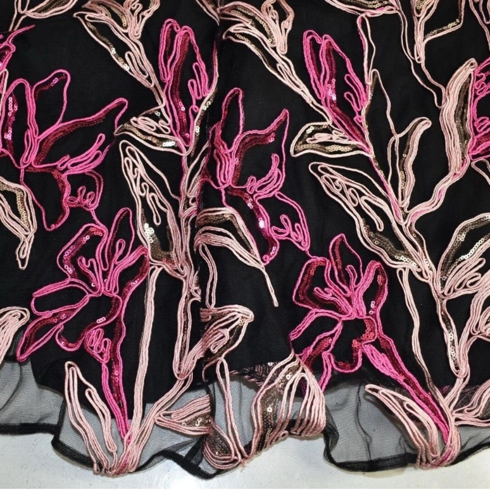 MARCHESA NOTTE***Elegant Floral Long Sleeve Maxi Dress Gown***US 6 $1295 - Picture 12 of 14